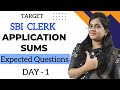 TARGET SBI CLERK - DAY 1 - APPLICATION SUMS - EXPECTED LEVEL