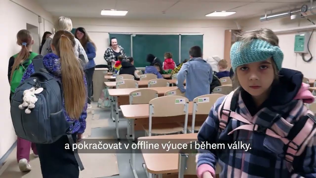 Pomáháme budovat a opravovat školní kryty v Ukrajině, aby děti mohly dál studovat i v době války.