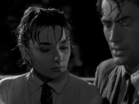 ROMAN HOLIDAY (1953) - Barge Fight & Kissing Scene - Movie Clips HD