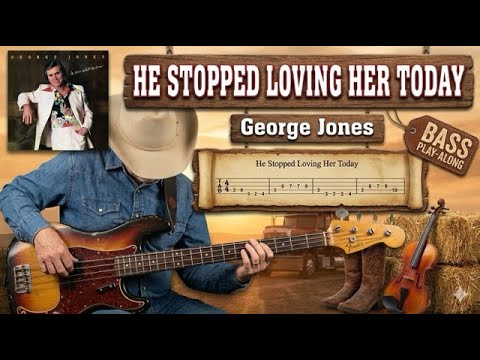 He Stopped Loving Her Today - George Jones | Bass Guitar Cover (Play Along Tabs)