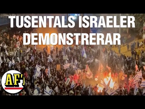 Här demonstrerar tusentals israeler