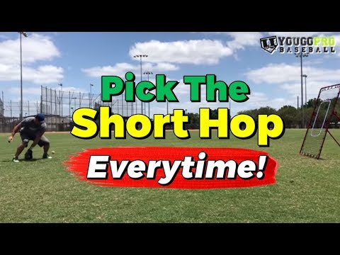 How To "Pick" The Short Hop with the "Read The Hop" Fielding Drill [Short Hop Fielding Drills]
