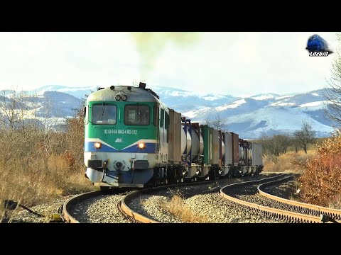 🚂 060-DA 🇷🇴 60-0842-4 & Tren UTZ Intermodal Train in Munții Apuseni Mountains - 01 December 2021