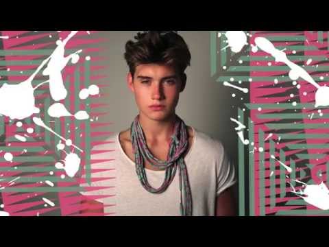 Green & Pink Skinny Scarf by Necklush