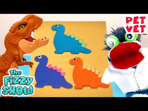 Fizzy The Pet Vet DIY Play Doh Dinosaurs With Phoebe 🦖 🦕 | Fun Videos For Kids
