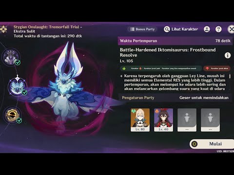 Jean Lv.80 Fearless mode Iktomisaurus | 6.2 Stygian Onslaught | Genshin Impact