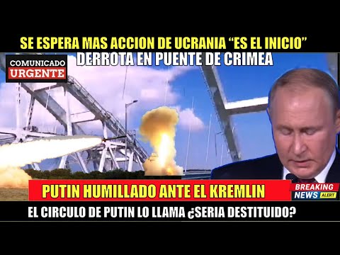 🚨 ULTIMO MINUTO! Putin es HUMILLADO ante el KREMLIN puente de CRIMEA destruido por UCRANIA