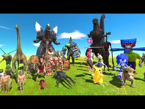 Gladiator Hulk Death Units in Lava Map - Animal Revolt Battle Simulator