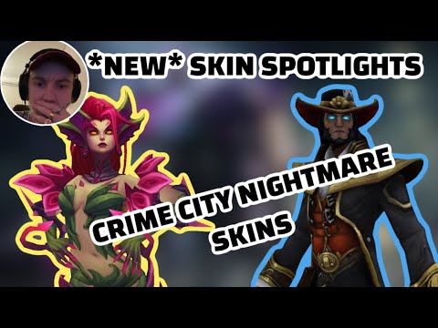 CRIME CITY NIGHTMARE ZYRA AND TWISTED FATE SKIN SPOTLIGHT *REACTION* | League Of Legends