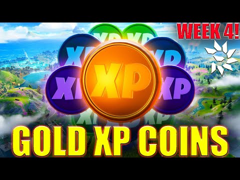 Gold XP Coins ||Locations (All coins +) Week 3 & 4 ||Fortnite Season-4