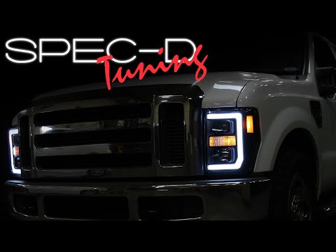 SPECDTUNING INSTALLATION VIDEO: 2008-2010 FORD F250 PROJECTOR HEADLIGHTS
