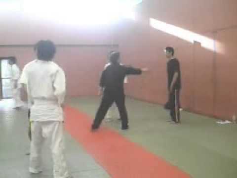 全員で追い突きを崩す稽古②