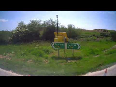 A30 Carland Cross to B3284 Dualling Side View. Cornwall, England, UK.