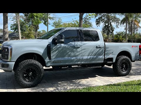 Carli Suspension Leveled, 2024 F250 Lariat on 18x9 +1 Fuel Covert. Perfect stance!