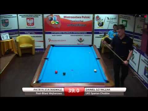 Mistrzostwa Polski Juniorów w Bilard 14/1-Kielce 2014  Statkiewicz Szymczak