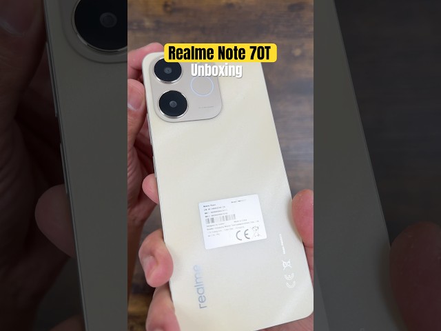 Vídeo relacionado con realme Smartphone Note 70T,4+128GB, Batería De 6000mAh, Diseño Ultrafino de 7,94 mm, IP54 Protección ArmorShell, Next AI, Sin Cargador, Oro