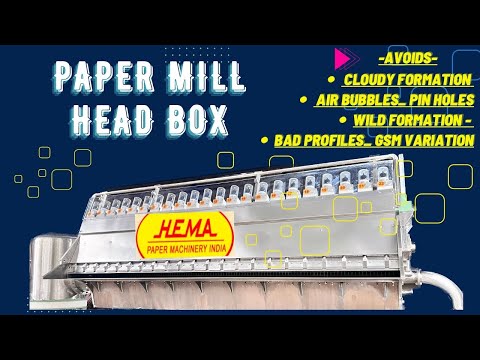 Papermill Headbox Hydraulic || Hema || paper Machinery India || uniform profile, weight& strength