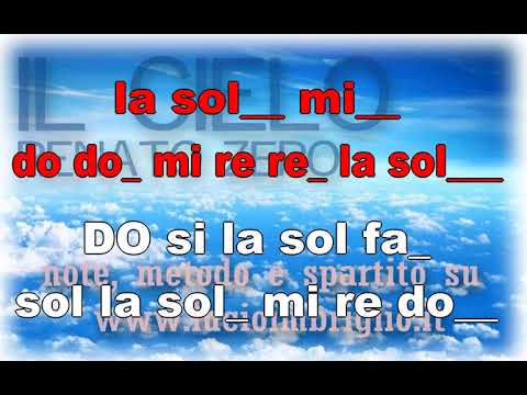 Il cielo - karaoke notazionale