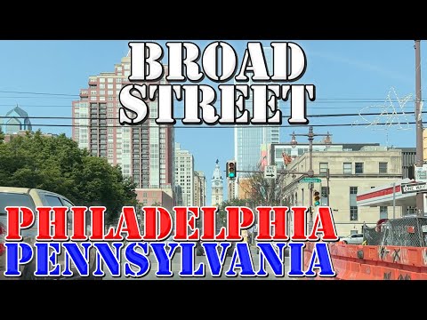 Broad Street - Philadelphia's LONGEST Street - 4K Street Drive