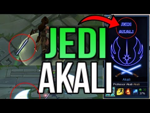 JEDI AKALI SKIN - AMAZING AKALI SKIN - (LIGHT-SABERS) NEW Q AND E! - League of Legends
