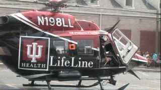 preview picture of video 'IU LifeLine Helicopter Lands In Pendleton'