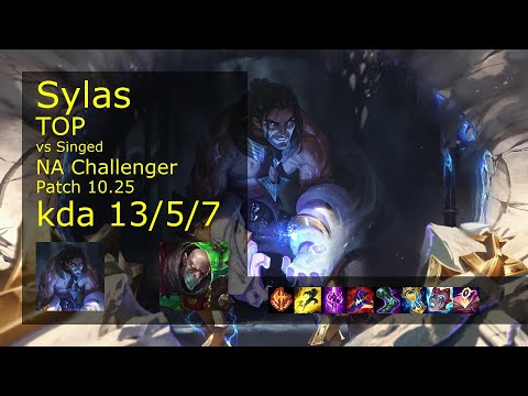 Sylas vs Singed Top - NA Challenger 13/5/7 Patch 10.25 Gameplay