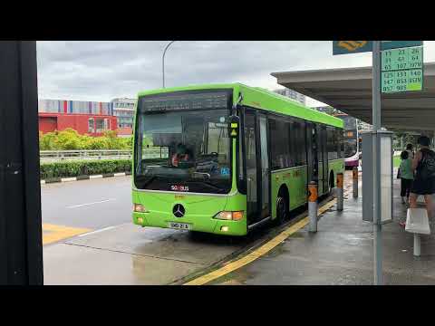 SMRT Buses Mercedes-Benz OC500LE (Batch 1) SMB21A on Service 985 departing Bus Stop 60179