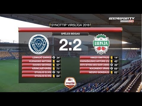 Riga FC - FK Liepāja/Mogo 2:2 labākie momenti (16.mai.)