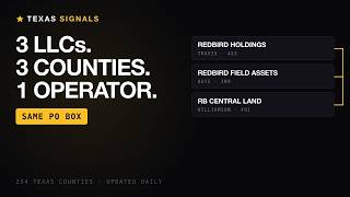 3 LLCs, 3 Texas Counties, 1 PO Box — 1 Owner (texassignals.com)