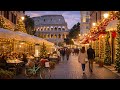 Rome At The Beginning Of The New Year Winter Evening Walk 4K