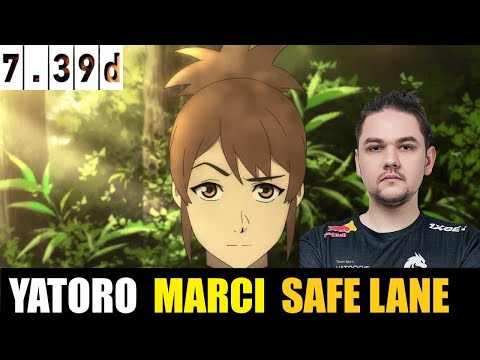 🤯YATORO [MARCI] SAFE LANE 7.39D - DOTA 2 HIGHEST MMR MATCH #dota2    #dota2highlights #yatorodota2