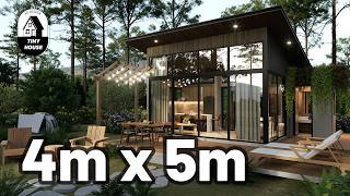 Tiny House 4x5 metters with Plans | 1 Bedroom