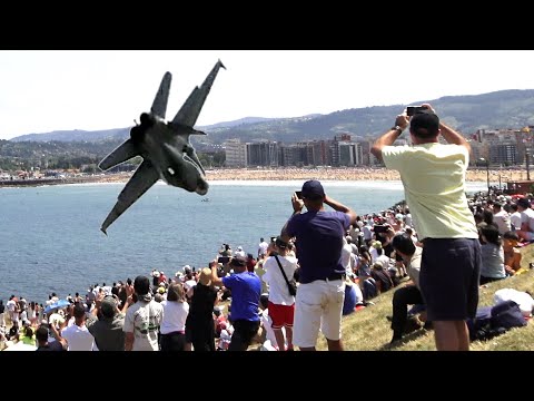 THAT MOMENT! Spanish F-18 Makes Spectacular Recovery Maneuver