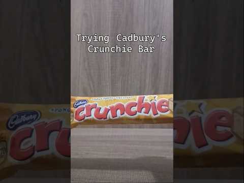 Trying Cadbury's Crunchie Bar | #cadbury #crunchie #chocolate #sponge #toffee #bar #shorts