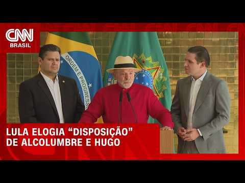 Lula elogia “disposição” de Alcolumbre e Hugo após reunião no Alvorada | HORA H