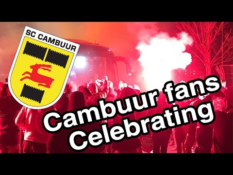 Cambuur fans Celebrating with players 23 04 2021