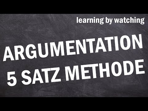 5 Satz Methode Argumentieren!