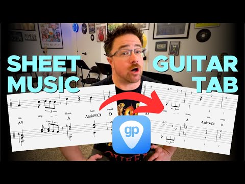 How to use Guitar Pro 8 to change sheet music into guitar tablature