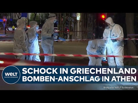 Video Thumbnail: ATHEN: Anschlag! Heftige Explosion! Bombe detoniert vor Büro der Bahngesellschaft