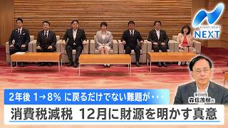 2年後 1→8％に戻るだけでない難題が… 消費税減税 12月に財源を明かす真意【NIKKEI NEWS NEXT】