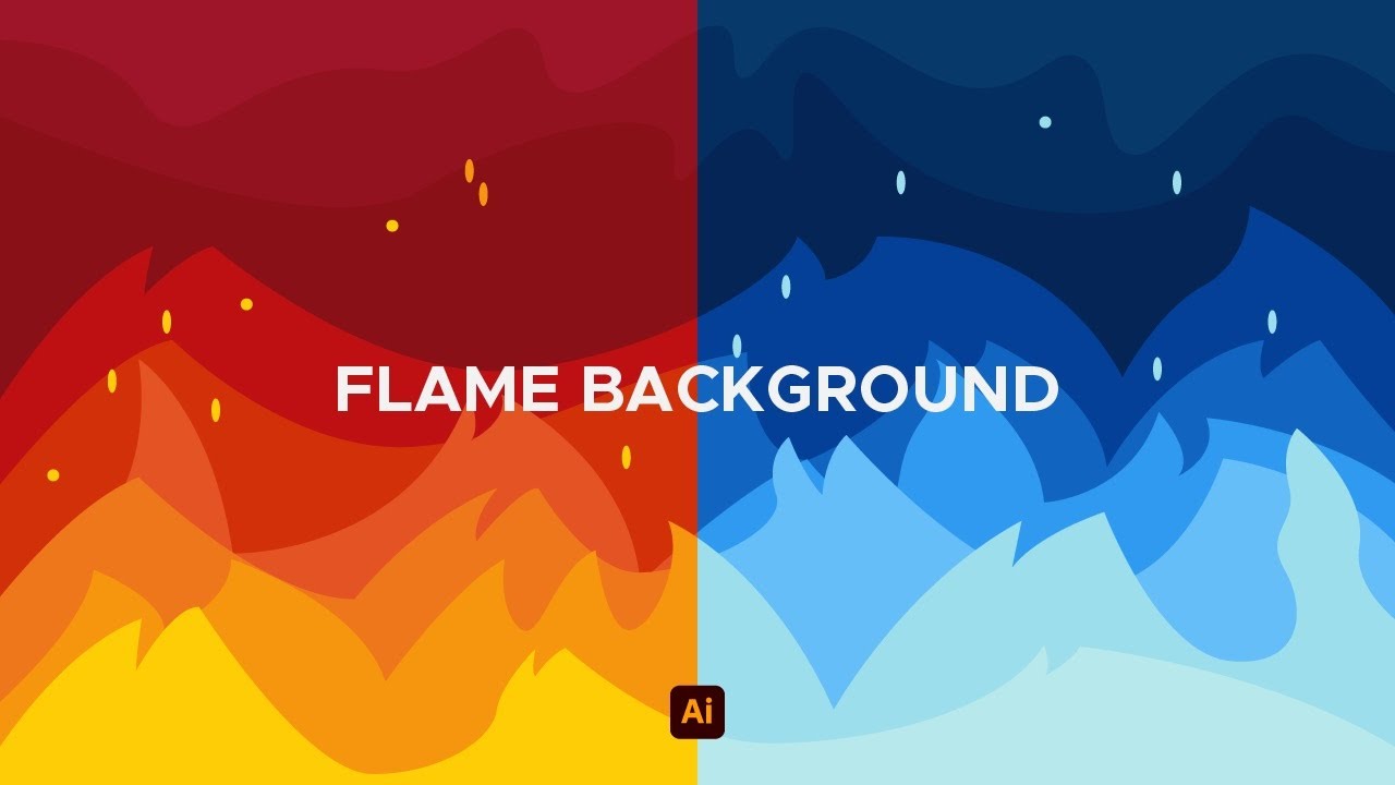 Create Flames Background - Adobe Illustrator Tutorial