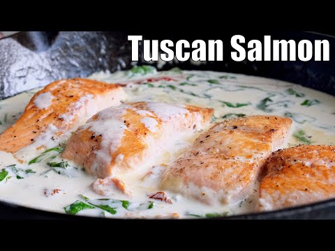 Creamy Tuscan Salmon with Parmesan Cream Sauce!