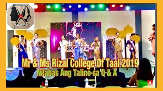 Download lagu Q & A Part 1 LADIES CATEGORY | Mr & Ms RIZAL COLLEGE OF TAAL 2019 mp3