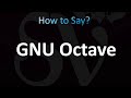 How To Pronounce GNU Octave