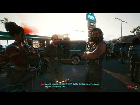 Kidnaping Hellman from the gas station cyberpunk 2077 with Panam