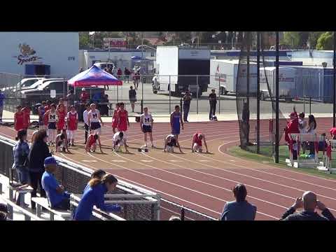JVB 100m Heat 1 vs Marina 4-12-18 - Los Alamitos Boys