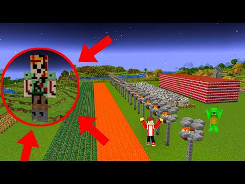 GIANT ALEX Mikey and JJ save the village in Minecraft!