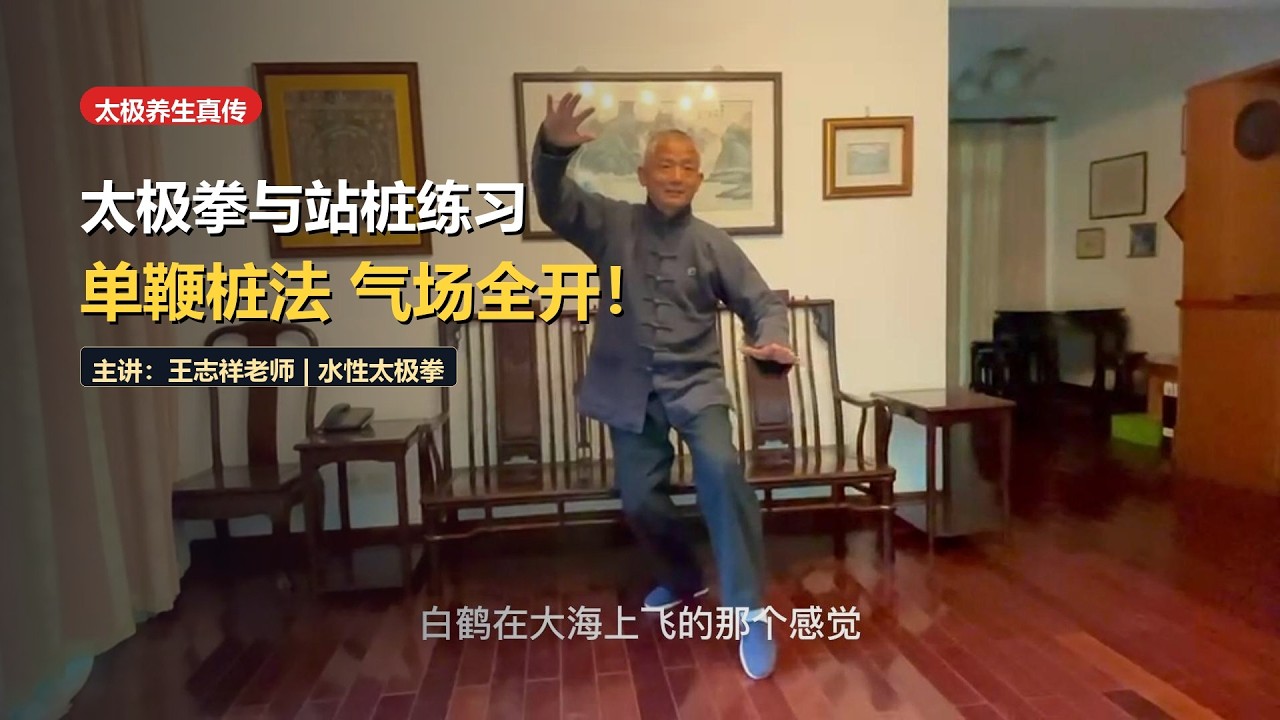 Zhan Zhuang Standing Pole & Tai Chi: Single Whip Posture for Healing & Power