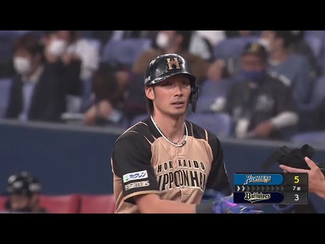【7回表】ファイターズ・大田 センター前へのタイムリーヒットで追加点!!  2020/10/27 B-F