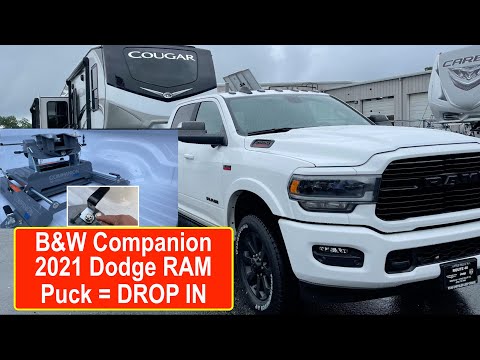 Installation of the B&W Companion Slider 5th wheel Hitch on 2021 RAM 2500 PUCK System Drop In
